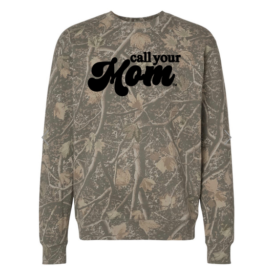 Call Your Mom Camo Crewneck